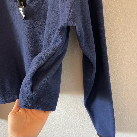 Victoria's Secret PINK Navy Blue Quarter-Zip Fleece Sweater Women's Size Medium - Picture 3 of 5